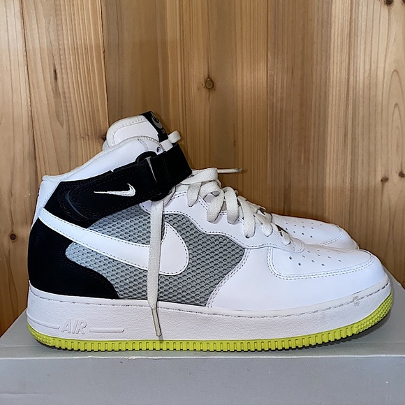 2008 Nike Air Force 1 mid volt yellow white - Picture 4 of 11